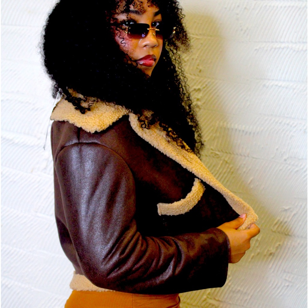 “Brown Sugar” Faux Leather Jacket